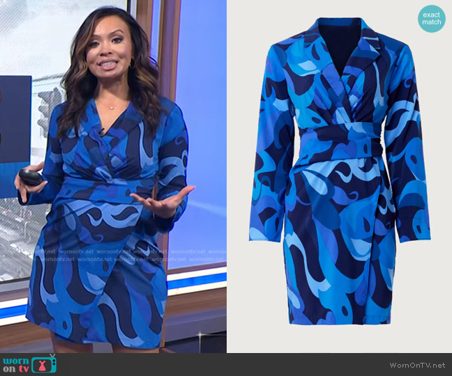 Donna Morgan Blazer Wrap Dress worn by Adelle Caballero on Today