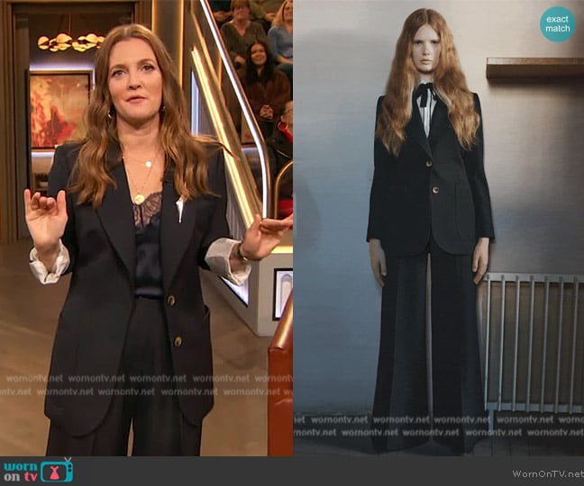 Bella Freud Cavalry Twill Saint James Jacket worn by Drew Barrymore on The Drew Barrymore Show