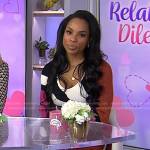 Devyn Simone’s pink colorblock ribbed dress on Today