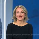 Dylan’s black and blue floral print dress on Today