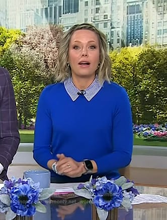 Dylan’s blue collared sweater on Today