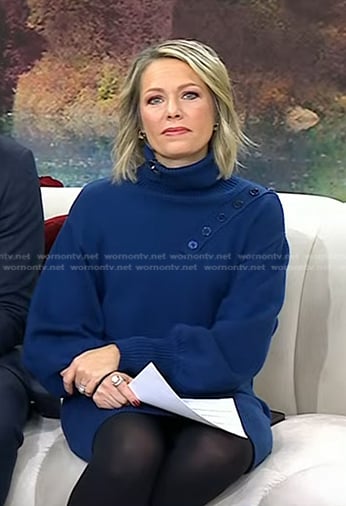 Dylan’s blue turtleneck sweater dress on Today