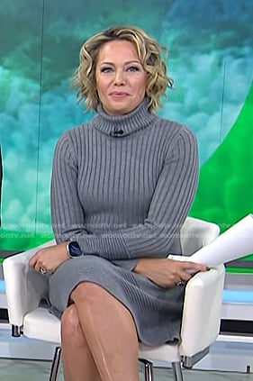 Dylan’s grey ribbed sweater dress on Today