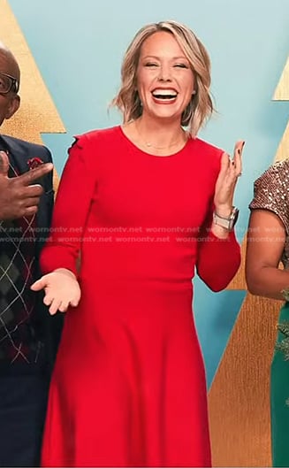 Dylan’s red dress on Today Family Holiday Card