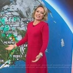 Dylan’s pink scalloped shoulder knit dress on Today