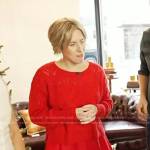 Erin Napier’s red sweater and tiered skirt on Today