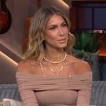 Erin Lichy’s mesh off shoulder top on The Kelly Clarkson Show