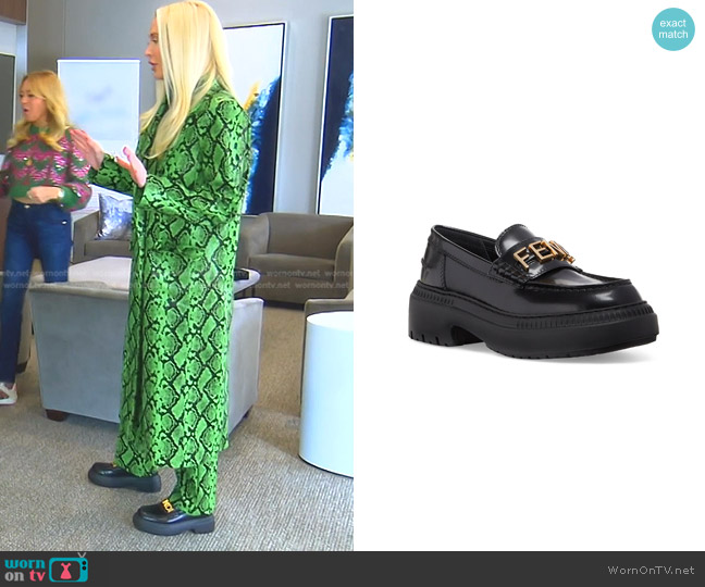 Fendi graphy Platform Loafer worn by Erika Jayne on The Real Housewives of Beverly Hills