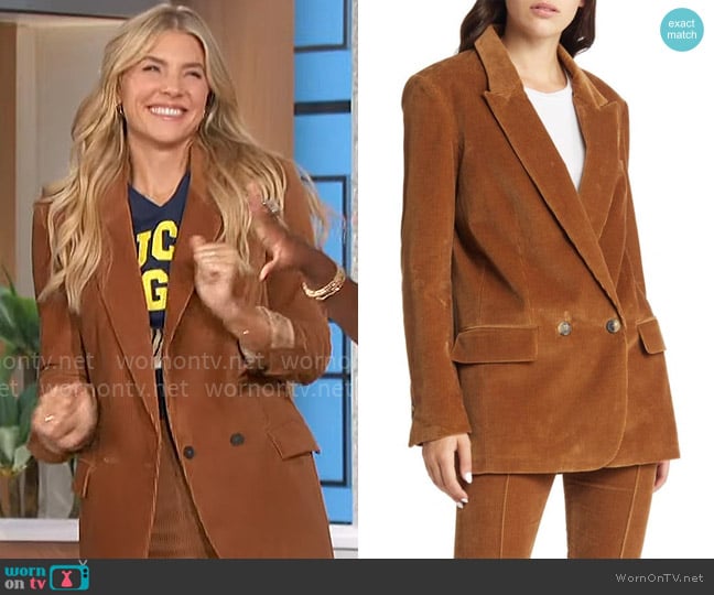 Frame Di Corduroy Jacket worn by Amanda Kloots on The Talk