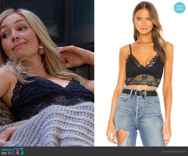 Free People Sunrise To Sunset Bra worn by Theresa Donovan (Emily O'Brien) on Days of our Lives