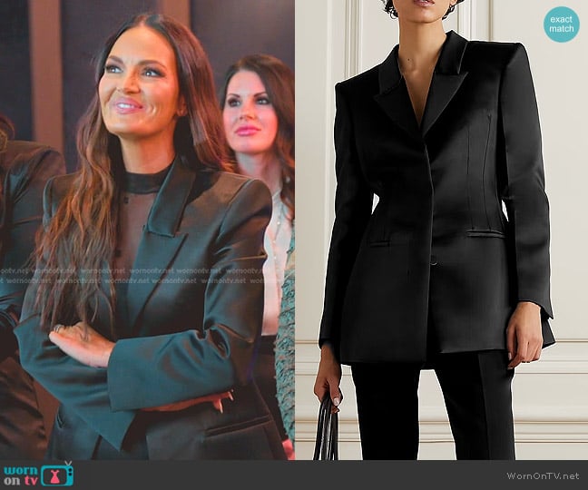 Givenchy Satin blazer worn by Lisa Barlow on The Real Housewives of Salt Lake City