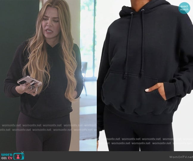 Good American Boyfriend Hoodie worn by Khloe Kardashian (Khloe Kardashian) on The Kardashians