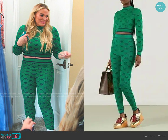 Gucci x Adidas Wool Jacquard Sweater worn by Heather Gay on The Real Housewives of Salt Lake City