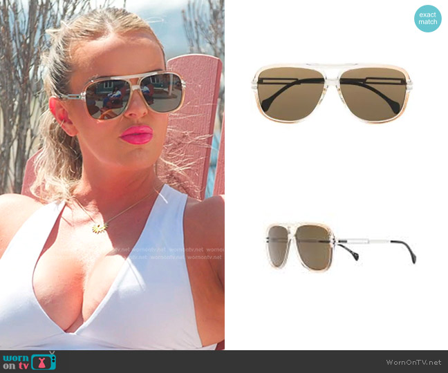 Gucci Logo-Plaque Sunglasses worn by Whitney Rose on The Real Housewives of Salt Lake City