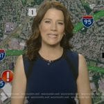 Heather’s navy and black colorblock dress on Good Morning America