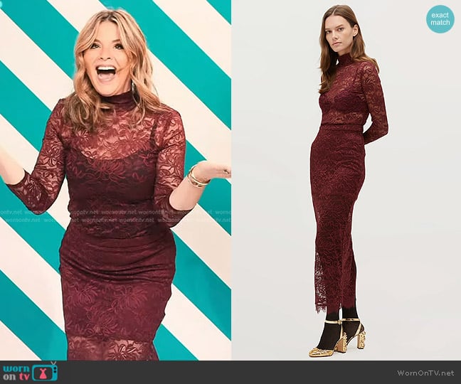 Hill House Home The Pia Top in Plum worn by Jenna Bush Hager on Today