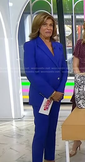 Hoda’s blue pant suit on Today