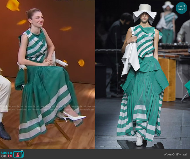 Issey Miyake Fall 2023 Collection worn by Hunter Schafer on Good Morning America