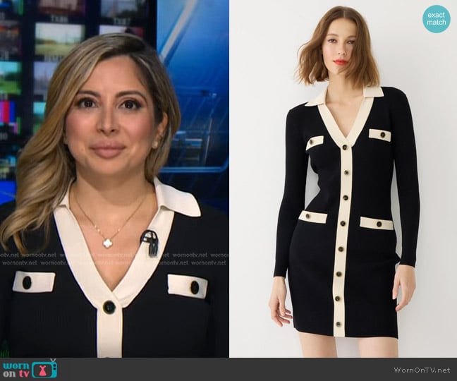 J. Crew Contrast-Trim Sweater-Dress worn by Silvana Henao on NBC News Daily
