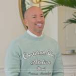Jason Oppenheim’s light blue sweater on Selling Sunset