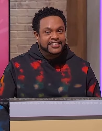Jawn’s black tie dye hoodie on Sherri