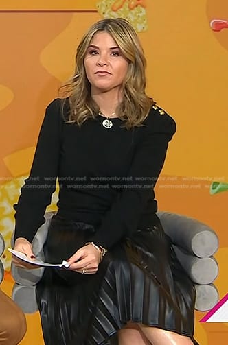 Jenna’s black button shoulder sweater on Today