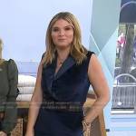 Jenna’s blue velvet sleeveless jumpsuit on Today