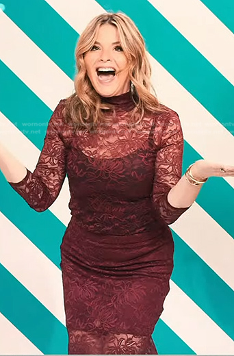 Jenna’s brown lace top and skirt on Today