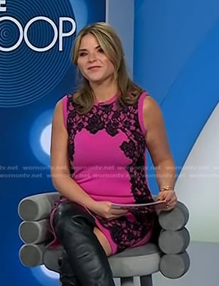 Jenna’s pink and black lace dress on Today