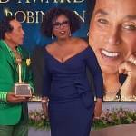 Jennifer Hudson’s blue bow side mini dress on The Jennifer Hudson Show