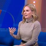 Jennifer’s leopard skirt and over the knee boots on Good Morning America