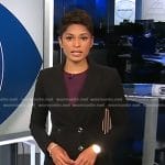Jericka’s black double breasted blazer on CBS Evening News