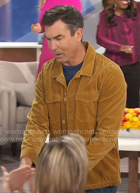 Jerry’s corduroy shirt jacket on The Talk