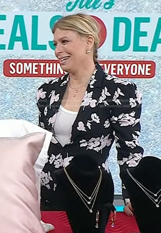 Jill’s black floral blazer on Today
