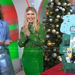 Jill’s green floral blouse and sequin skirt on Today