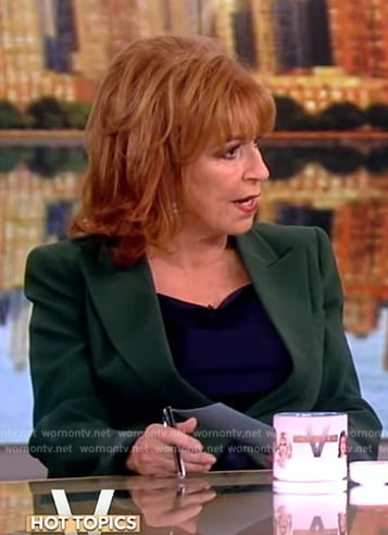 Joy’s green velvet blazer on The View
