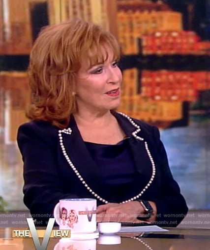 Joy’s pearl trim blazer on The View