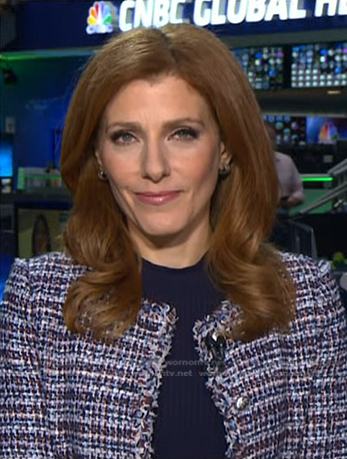 Julia Boorstin’s tweed jacket on NBC News Daily