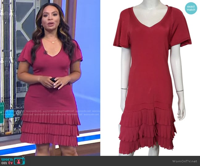 Karen Millen Pleated Hem Dress worn by Adelle Caballero on Today
