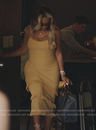 Karen’s crochet knit fringe dress on The Real Housewives of Potomac