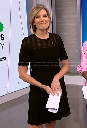 Kate’s black mesh panel dress on NBC News Daily