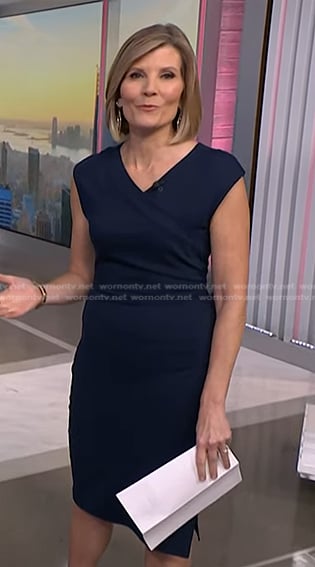 Kate’s navy gathered dress on NBC News Daily