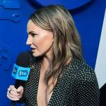 Keltie’s black dotted ruched front dress on E! News