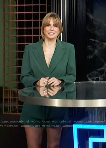 Keltie’s green belted blazer and shorts on E! News