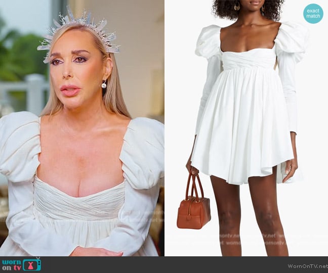 Khaite Tracy crystal-embellished ruched tulle and cotton-sateen dress worn by Marysol Patton (Marysol Patton) on The Real Housewives of Miami