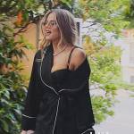 Khloe’s black piping trim jacket on The Kardashians