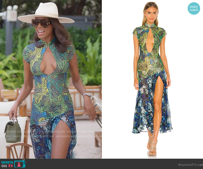 Kim Shui Lace Butterfly Dress worn by Kiki Barth (Kiki Barth) on The Real Housewives of Miami