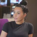 Kim’s black tee on The Kardashians