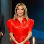 Kit Hoover’s red leather dress on Access Hollywood