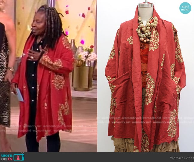 Krista Larson Billowy Coat worn by Whoopi Goldberg on The View